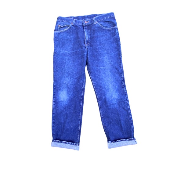 Vintage 90s Lee Jeans | Size 18W-20W | 38” Waist x 32” Inseam | Long Mom Jeans - Picture 4 of 16